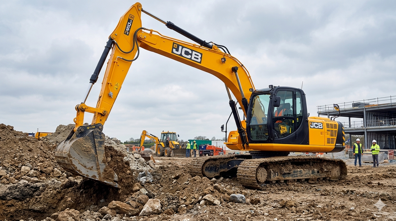 Excavator pe șenile JCB pentru demolare industrială — Criscleu Galați