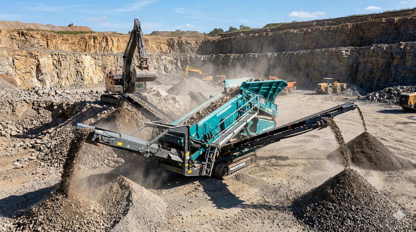 Instalație Powerscreen sortare cărbune — Criscleu Galați